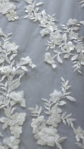 Romatische, Florale Spitze für Brautkleider, 3D Blumenspitze für Brautmode // L25-734