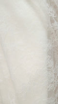 Chantilly-Spitzenstoff für Brautkleid/ Off-White Weiches französisches Hochzeits-Spitzenmaterial/ Braut-Spitzenstoff // L24-711