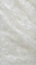 High-quality lace fabric for wedding dresses, floral embroidered bridal lace fabric // L25-722