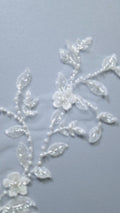 Perlen bestickte Blumen Applikationen für Brautkleider/ Brautkleidspitze Perlen Motive // A25-527