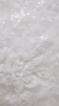 Encaje con perlas / encaje couture / encaje nupcial / encaje con perlas // L24-689