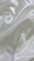 Silky Off-White Viscose Rayon Satin 40MM – Fine fabric for bridal wear, formal wear and home textiles // R-130