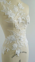 3D flower appliqués for wedding dresses/ wedding dress lace flowers // A25-475
