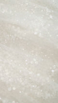Encaje nupcial bordado con perlas sobre tul con brillo / tejido de novia con bordado / encaje de perlas sobre tul brillante // L25-838