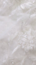 Encaje nupcial con perlas / encaje de novia blanco roto / encaje de boda bordado / encaje couture / L24-676