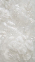 Pearl lace fabric off-white/ Couture lace fabric/ Bridal lace fabric/ Pearl lace// L23-475