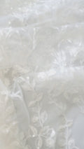 Perlen-Spitzenstoff/ Couture-Spitzenstoff/ Braut-Spitzenstoff Weiß Off-White/ Perlen-Spitzenstoff// L24-708