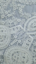 Luxurious Rococo and Baroque lace with floral patterns, finest bridal lace in Baroque style // L25-839