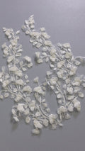 3D-Blumen Perlen-Applikationen für Brautkleider/ Brautkleidspitze Perlen Motive // A26-522