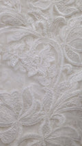 Encaje floral lujoso con motivos florales, encaje nupcial fino para vestidos de novia de lujo // L25-794