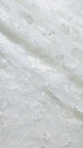 Tejido de encaje nupcial bordado floral, encaje de alta calidad para vestidos de novia // L25-721