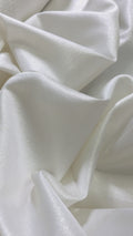 Structured Mikado Fabric Off-White with Silver Lyrex Threads – Perfect for Princess Wedding Dresses &amp; Decoration// R-136