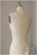 2x 1 yds mirrored silver &amp; OFF-White lace trim/ bridal lace/ lace embroidery// T17-016