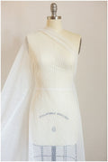 Netzspitze Stoff mit Punkten/ Netzmuster Spitze Off-White/ weiche Brautspitze// L17-064