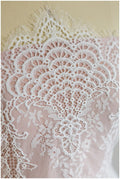 3 YDS BrautSpitze Stoff/ Weiche Abendkleid Spitze/ Off-White Blütenspitze/ Dessous Spitze/ Eyelash Hochzeit Spitzenstoff// C17-003