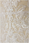 2x LARGE mirrored lace - PAIR = 2 yds/ floral lace trim/ bridal lace trim// T17-004