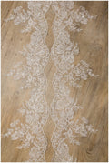 2x LARGE mirrored lace - PAIR = 2 yds/ floral lace trim/ bridal lace trim// T17-004