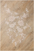 Helle Champagner/ Pfirsich gespiegelte Hochzeitskleid Applikation, Blumen Applikation, Spitzenblume, Llusion Back Lace, Blütenspitze// A17-040