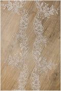 2x 1 yds mirrored silver &amp; OFF-White lace trim/ bridal lace/ lace embroidery// T17-016