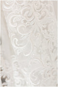 Embroidered bridal lace fabric/ ornate lace off-white/ bridal couture lace// L17-057
