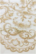 GOLD Spitzenblume Applikation, Rückenplatte, Spitzenblumenplatte, Hochzeitskleid Spitze, Spitzenaufnäher, Brautkleid Applikation, Goldspitze// A17-071