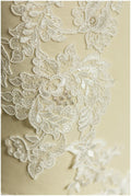2 PC Spiegel Hochzeitskleid Blume Applikation, Große Spitzen Applikation, große Spitze Blume, Illusion Back Lace, Laceflowe Patch// A17-053