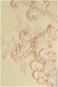 A17-091 / 2x ROSÉ GOLD gespiegelte Spitzenblume Applikation, Spitzenblume, Hochzeitskleid Spitze, Spitzenaufnäher, Brautkleid Applikation