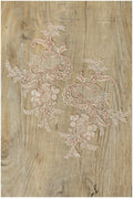 A17-091 / 2x ROSÉ GOLD gespiegelte Spitzenblume Applikation, Spitzenblume, Hochzeitskleid Spitze, Spitzenaufnäher, Brautkleid Applikation
