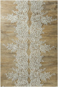 2x mirrored lace trim/ off-white ivory silver flower lace trim/ wedding dress lace// T17-019