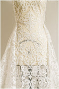 Ornament Hochzeit Spitze, Kordel Ornament Spitze Stoff, Braut Spitze Stoff, Couture Spitze - Alencon Lace Stoff// L17-056