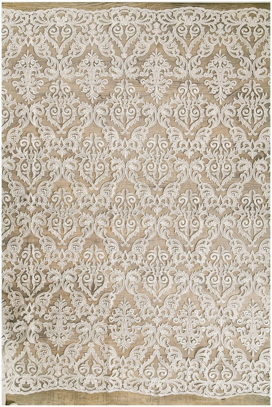 Ornament Hochzeit Spitze, Kordel Ornament Spitze Stoff, Braut Spitze Stoff, Couture Spitze - Alencon Lace Stoff// L17-056