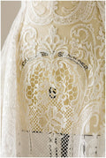 Ornament Hochzeit Spitze mit Netzelementen, Kordel Ornament Spitze Stoff, BrautSpitze Stoff, Hochzeitskette Stoff// L17-055