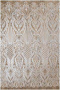 Heavy plain embroidered sequin lace fabric, white lace, wedding lace, Alencon lace, mesh lace fabric, Guipure lace// L17-061