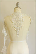 Off-White Silver Lace Trim/ Bridal Lace Trim/ Crochet Lace/ Wedding Dress Lace Trim/ T17-009