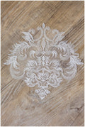 Pailletten Hochzeitskleid Applikation, Blumen Applikation, große Spitze Blume, IVORY, Illusion Back Lace, BlumenSpitze, verschnörkelte Spitze Aufnäher// A17-032