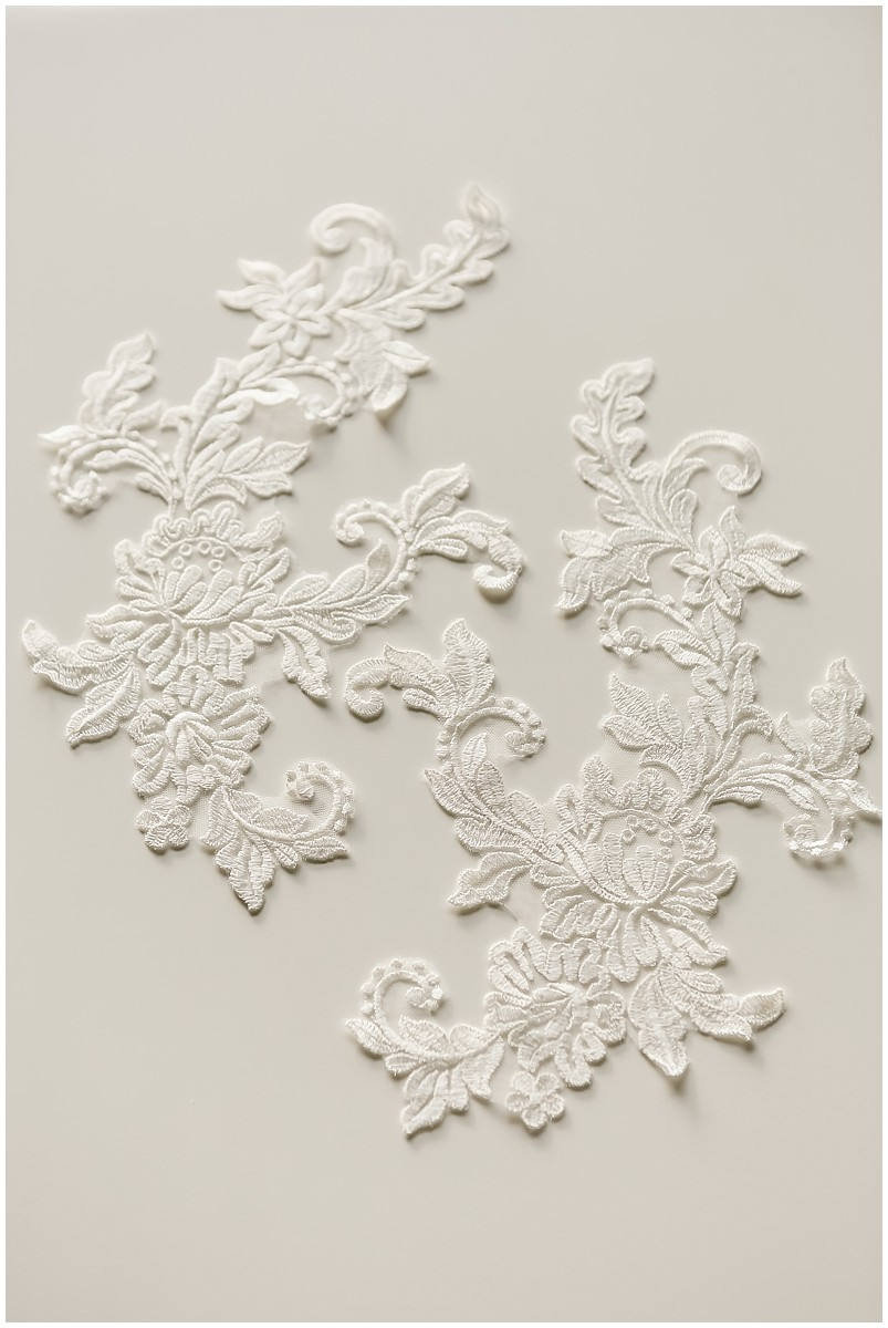 Very soft, mirrored lace flower applique - PAIR (2pcs) - lace flower, lace patch, bridal dress applique, wedding dress lace // A17-008