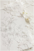 Orchidee Design gespiegeltes Pailletten Hochzeitskleid Applikation, 1 PAAR (2Stk.) Blumenapplikation, große Spitzenblume, Blütenspitze// A17-063