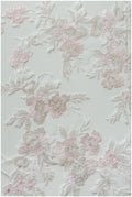1 Paar (2Stk) rosé+ivory+silber Blumen Applikation, Große BlumenSpitze Applikation, Blumen Applikation, Hochzeitskleid Spitzen Applikation// A17-060