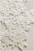 Paar Guipure Spitzenblume, Wasserlösliche Spitzenapplikation, Spitzenblume, Spitzenaufnäher, Brautkleid Applikation, Hochzeitskleid Spitzenblume// A17-018