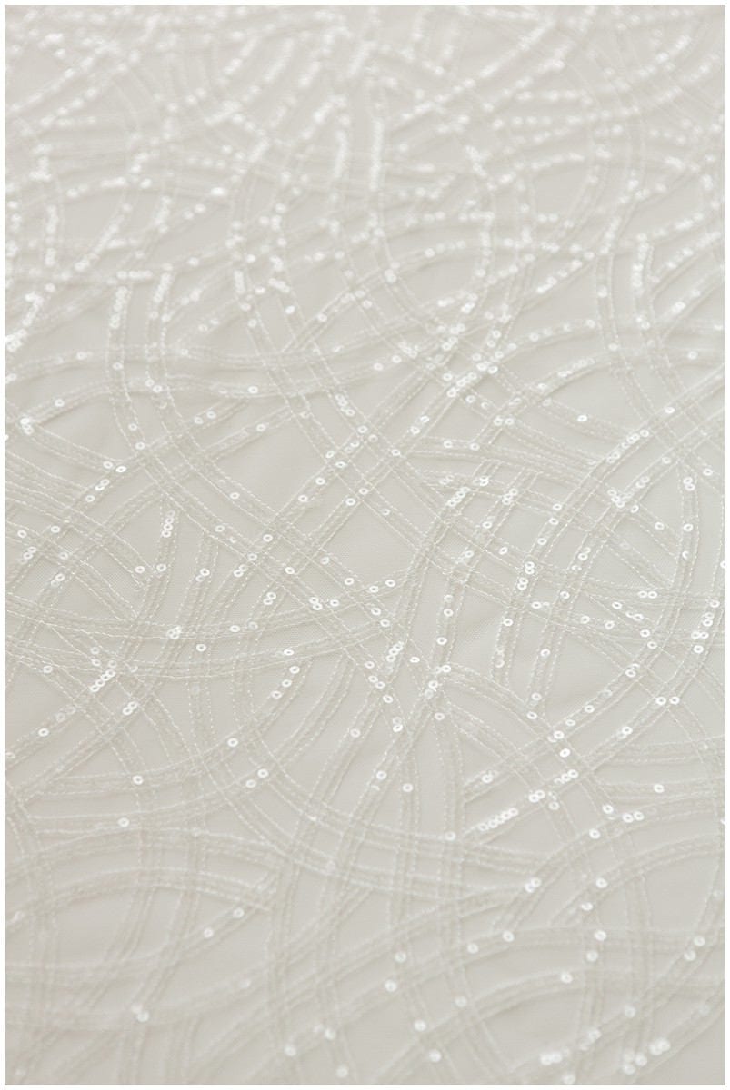 Moderner weicher Pailletten Spitzenstoff, Hochzeitskleid Spitze, Pailletten Tüll Stoff für Brautkleider, Stoff mit glitzernden Pailletten// L17-078