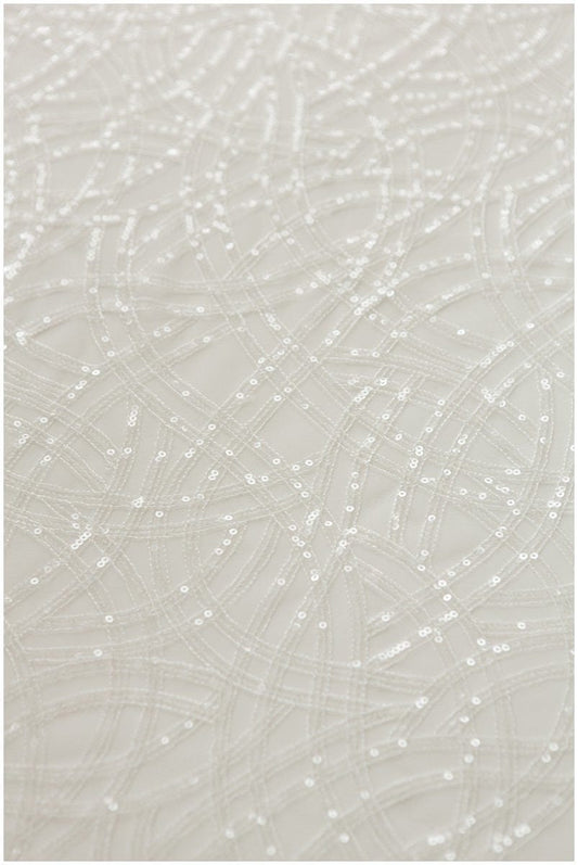 Moderner weicher Pailletten Spitzenstoff, Hochzeitskleid Spitze, Pailletten Tüll Stoff für Brautkleider, Stoff mit glitzernden Pailletten// L17-078