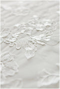 Blumen Spitzenstoff Off-White/ sehr weicher Hochzeit Spitzenstoff/ florale Brautspitze// L17-080