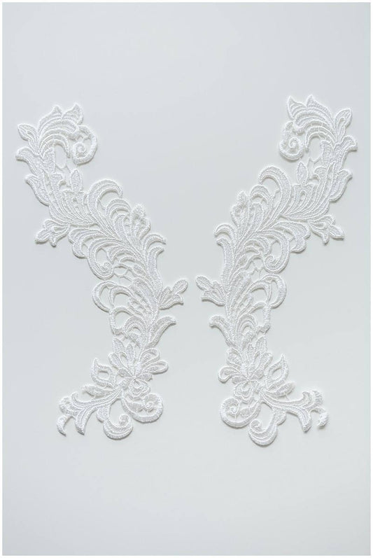 Sehr weiche Guipure Blumen Applikation, wasserlösliche SpitzenApplikation, Spitzenblume, Spitzenaufnäher, Brautkleid Applikation, Hochzeitskleid Spitze// A17-020