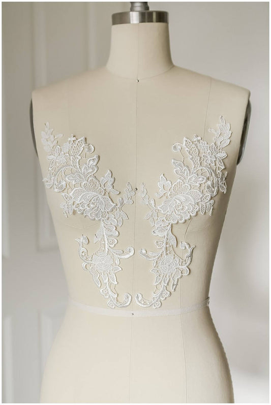 Häkel-Spitzenapplikation, Spitzenblume, Guipure-Blumenapplikation, Spitzenaufnäher, Brautkleid Applikation, Hochzeitskleid Spitze// A17-017