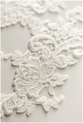Crochet lace applique, lace flower, guipure flower applique, lace patch, bridal dress applique, wedding dress lace// A17-017