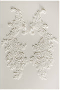 Crochet lace applique, lace flower, guipure flower applique, lace patch, bridal dress applique, wedding dress lace// A17-017