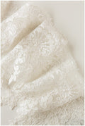 Lace trim off-white with pearls/ bridal veil trim/ wedding dress lace trim// T17-025