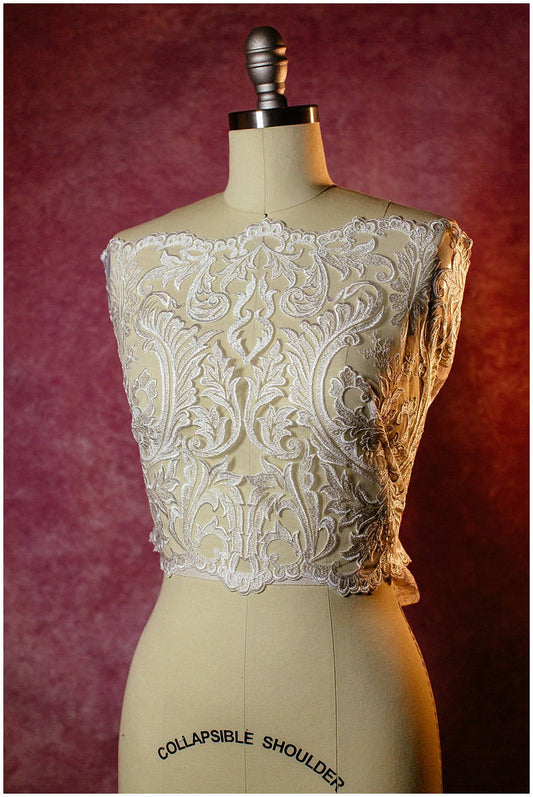 Guipure lace trim/ bridal lace trim/ wedding dress lace trim/ off-white ivory lace trim// T17-014
