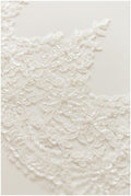 Lace trim off-white with pearls/ bridal veil trim/ wedding dress lace trim// T17-025
