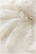 Lace trim off-white with pearls/ bridal veil trim/ wedding dress lace trim// T17-025